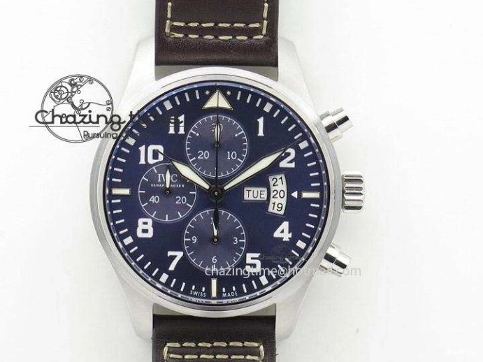 MIROTIME 0321 Pilot Chrono IW377726 ZF 1:1 Best Edition Green Dial on Brown Leather Strap A Trendsetting 7125